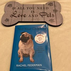 ⭐️BN “All you need is Love & Pets” Wall Decor +Test Dog’s IQ book B29